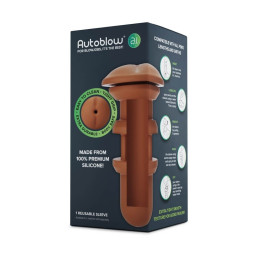 Autoblow A.I. Silicone Anus Sleeve - Brown_B0O50_1
