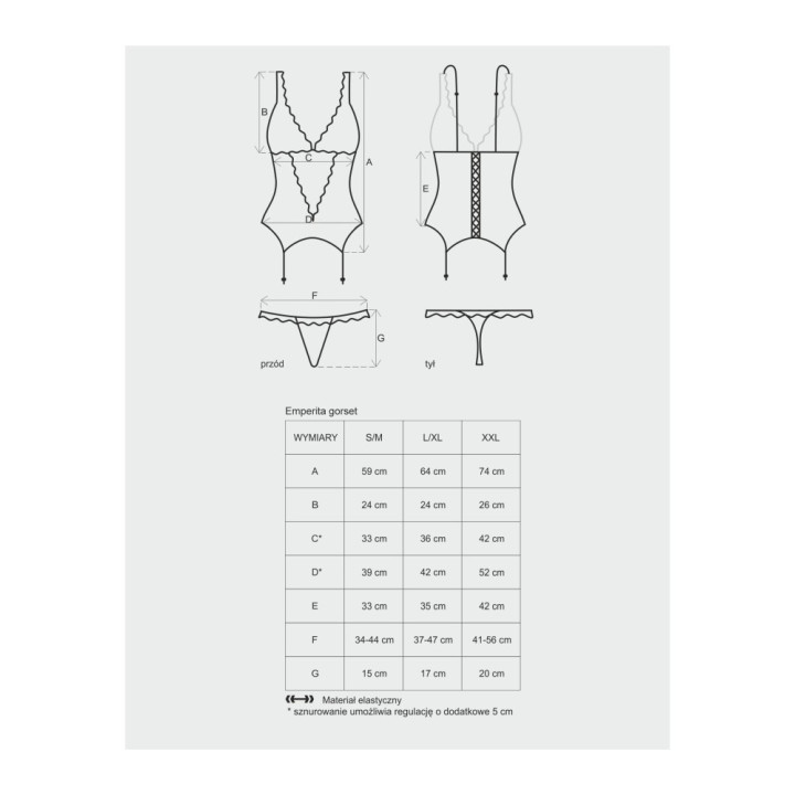 Emperita corset & thong L/XL