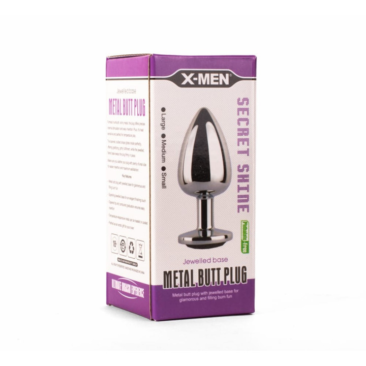 X-MEN Secret Shade Metal Butt Plug Black S