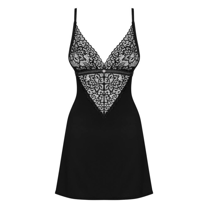 Cecilla chemise & thong black  S/M