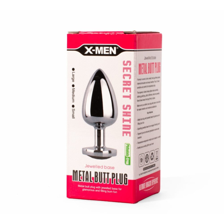 X-MEN Secret Shade Metal Butt Plug Red L