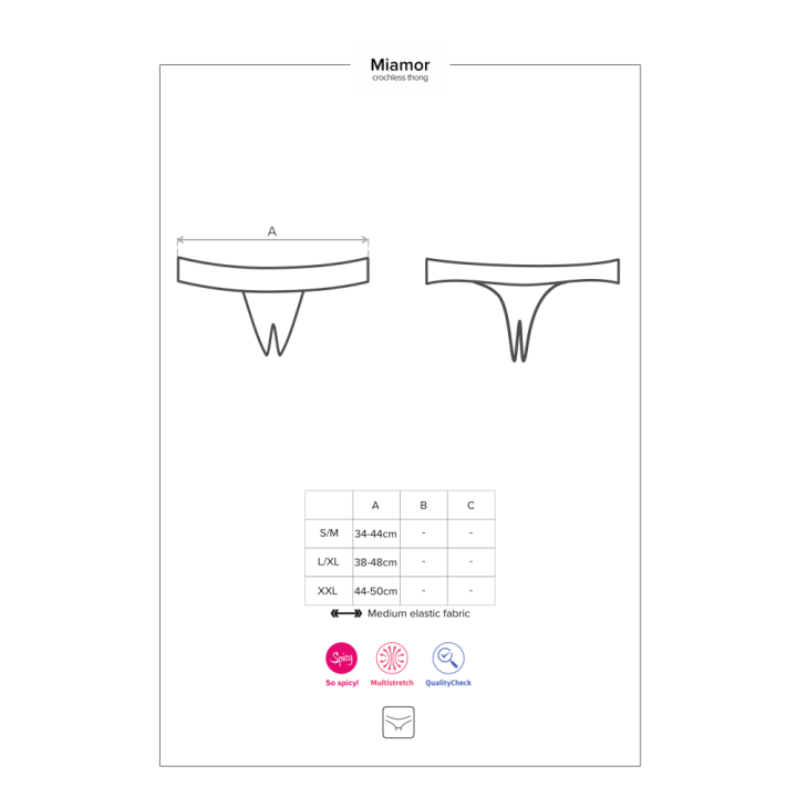 Miamor crotchless thong L/XL