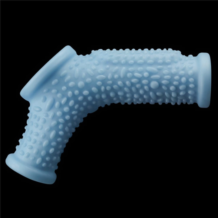 Vibrating Drip Knights Ring with Scrotum Sleeve Blue_B15O50_3