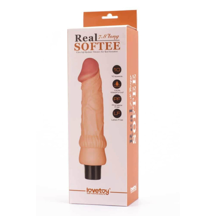 7.8" Real Softee Vibrating Dildo  2
