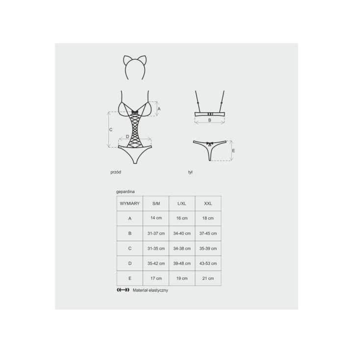 Gepardina 3 pcs costume  S/M
