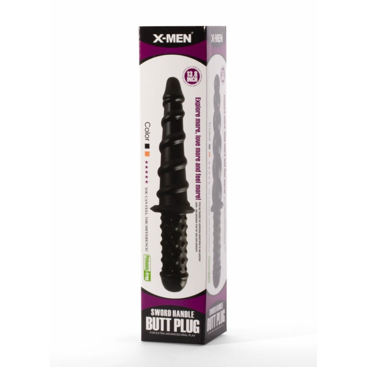 X-Men 13.8" Sword Handle Butt Plug Black I