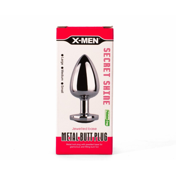 X-MEN Secret Shade Metal Butt Plug Red S