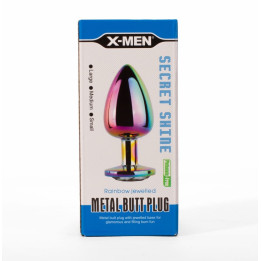 X-MEN Secret Shine Metal Butt Plug Rainbow L