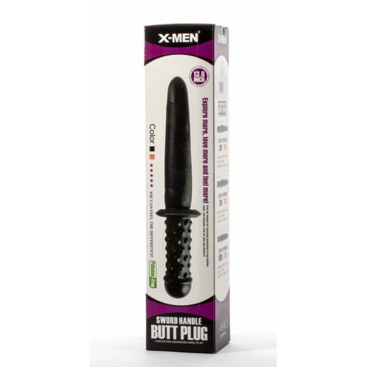 X-Men 13.8" Sword Handle Butt Plug Black II