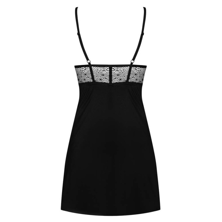 Sharlotte chemise & thong black  S/M