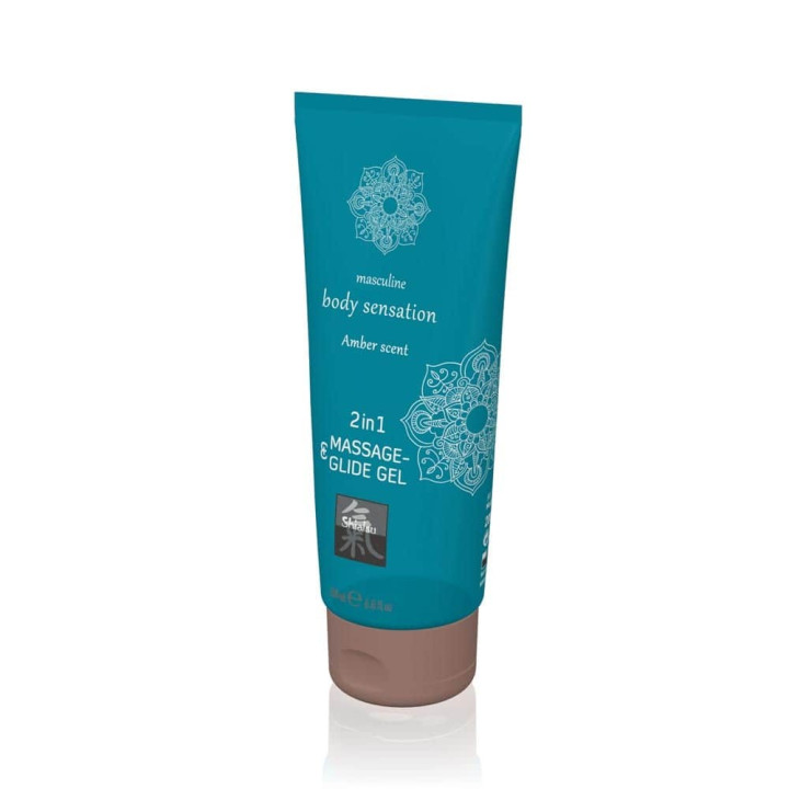 Massage- & Glide Gel 2 in 1 - Amber scent 200ml