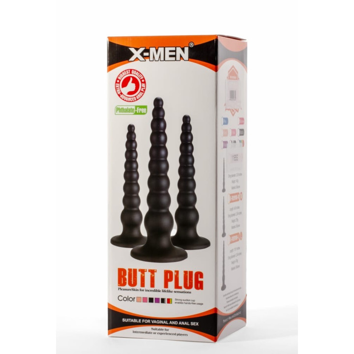 X-Men 7.87" Butt Plug Black S