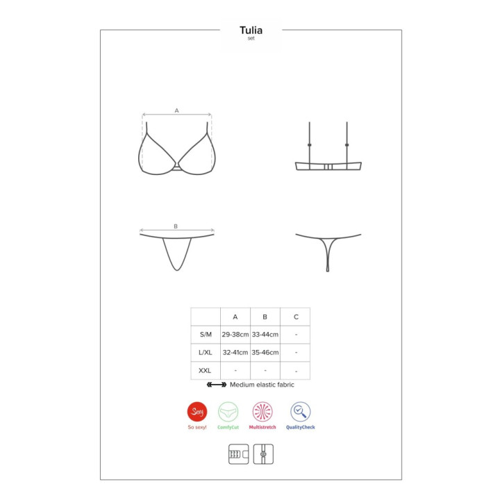 Tulia 2 pcs set cupless L/XL