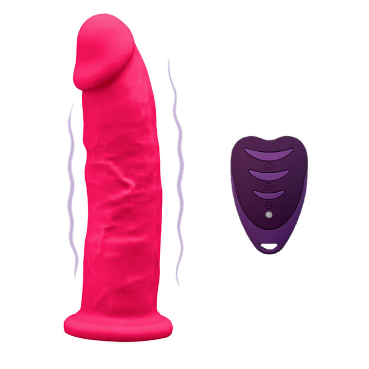 SILEXD - MODÈLE DE PÉNIS RÉALISTE 2 ROSE + TÉLÉCOMMANDE LRS 17 CM