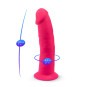 SILEXD - MODÈLE DE PÉNIS RÉALISTE 2 ROSE + TÉLÉCOMMANDE LRS 17 CM