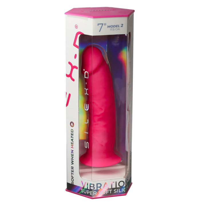 SILEXD - MODÈLE DE PÉNIS RÉALISTE 2 ROSE + TÉLÉCOMMANDE LRS 17 CM