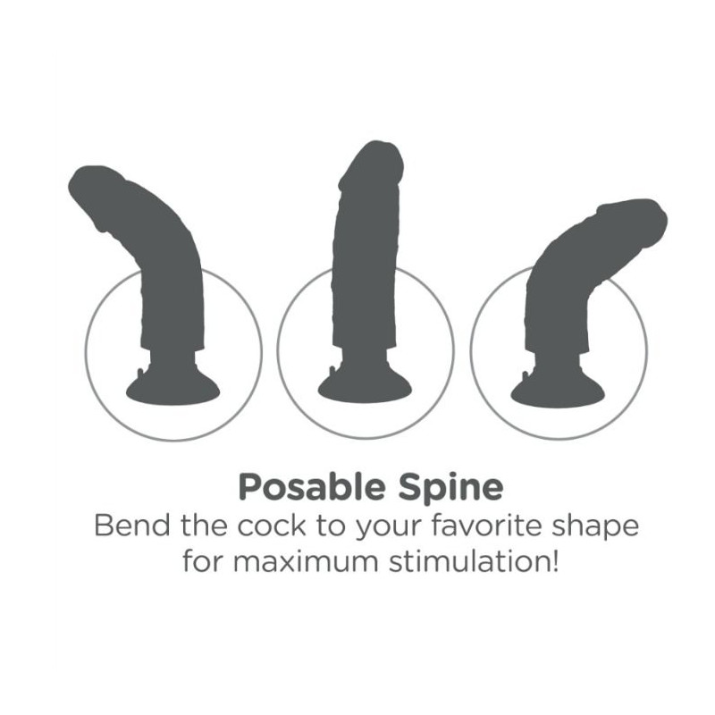 KING COCK - GODE VIBRATEUR 20.32 CM NATUREL