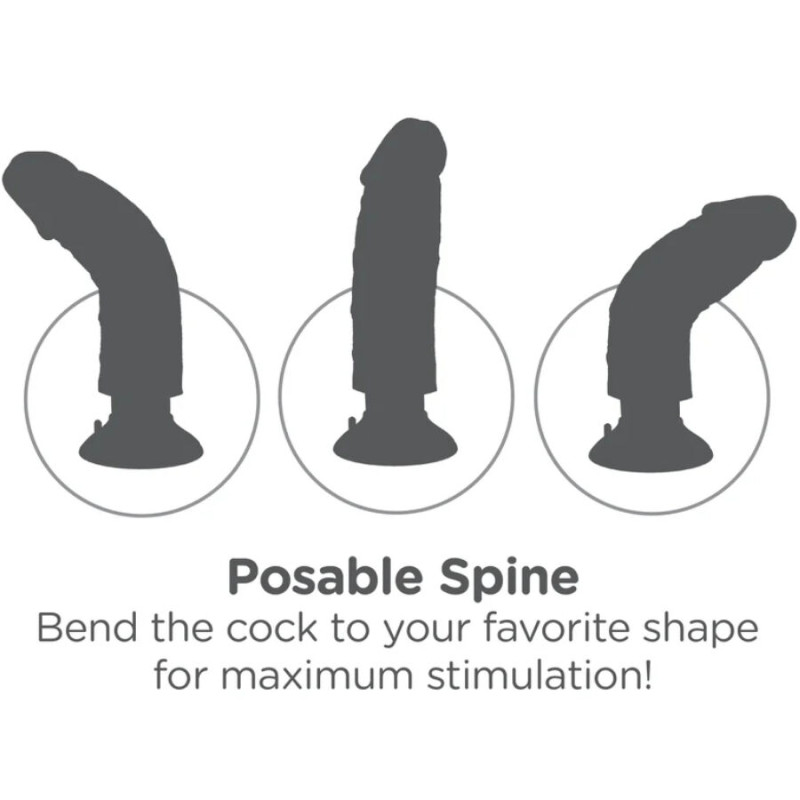 KING COCK - BITE VIBRANTE MARRON 20,32 CM
