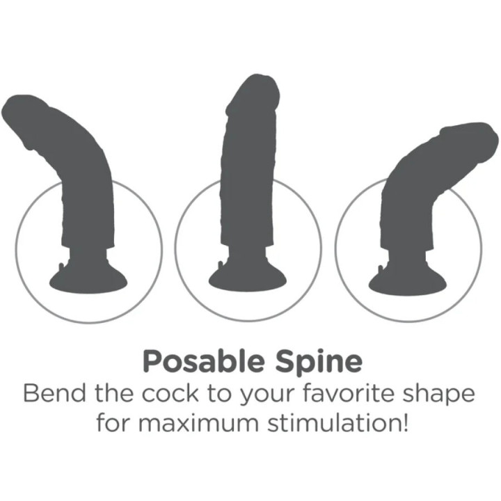 KING COCK - BITE VIBRANTE MARRON 20,32 CM