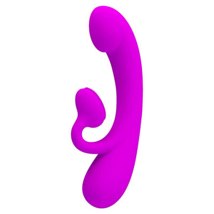 PRETTY LOVE - VIBRATEUR ET SUCCION CLITORISÉ EN SILICONE SINCÈRE VIOLET
