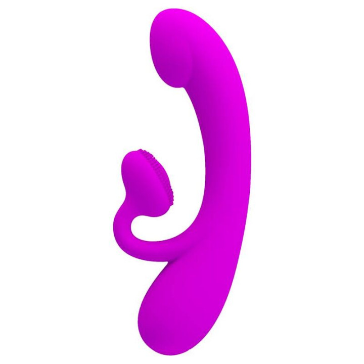 PRETTY LOVE - VIBRATEUR ET SUCCION CLITORISÉ EN SILICONE SINCÈRE VIOLET