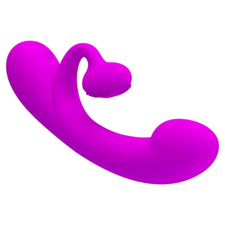 PRETTY LOVE - VIBRATEUR ET SUCCION CLITORISÉ EN SILICONE SINCÈRE VIOLET