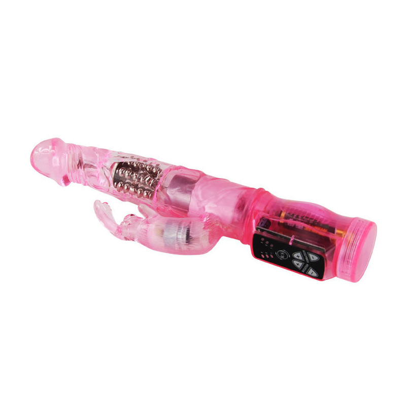 BAILE - MINI ROTATEUR LAPIN ROSE AVEC SUPERSTIMULATEUR