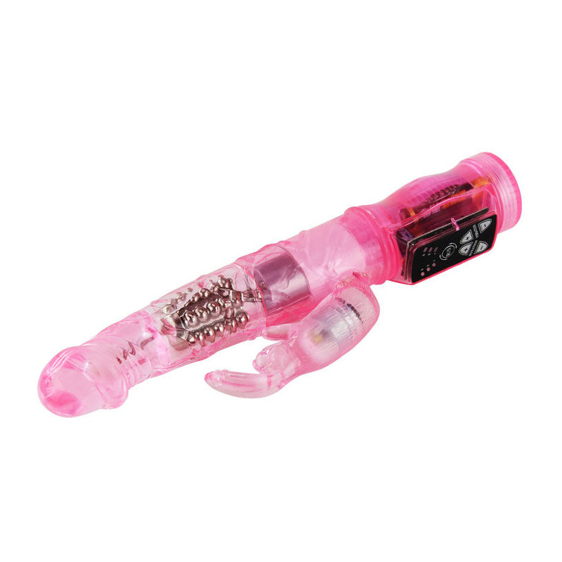 BAILE - MINI ROTATEUR LAPIN ROSE AVEC SUPERSTIMULATEUR