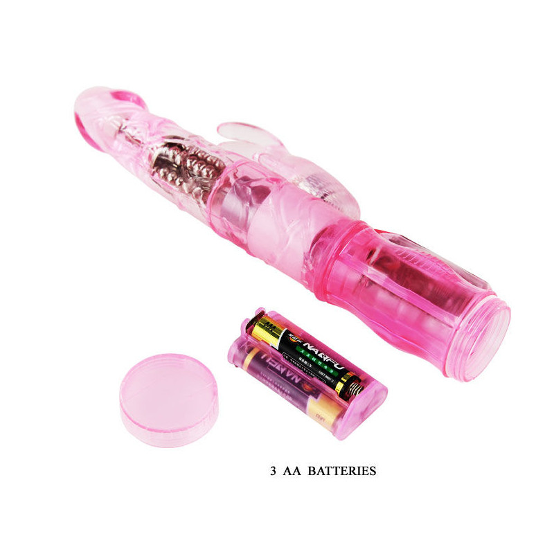 BAILE - MINI ROTATEUR LAPIN ROSE AVEC SUPERSTIMULATEUR