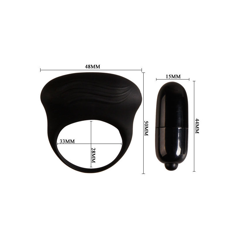 PRETTY LOVE - BERTRAM ANNEAU VIBRATEUR NOIR