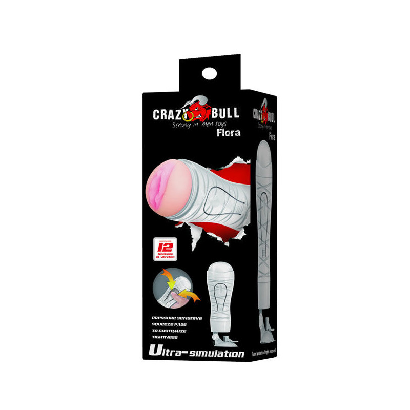CRAZY BULL - MASTURBATEUR VAGIN RECHARGEABLE FLORA