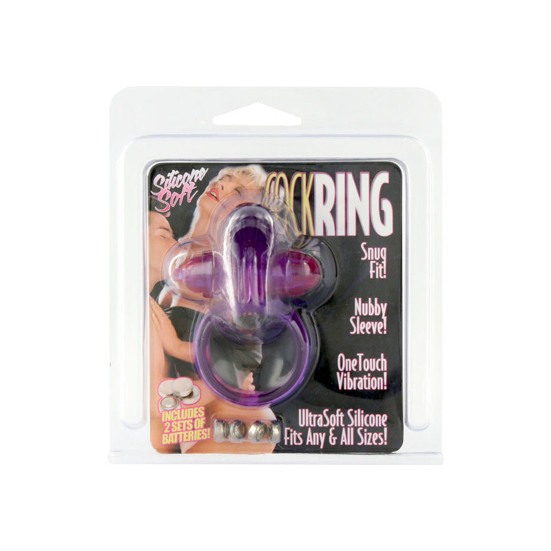 SEVEN CREATIONS - ANNEAU VIBRATEUR EN SILICONE LILAS