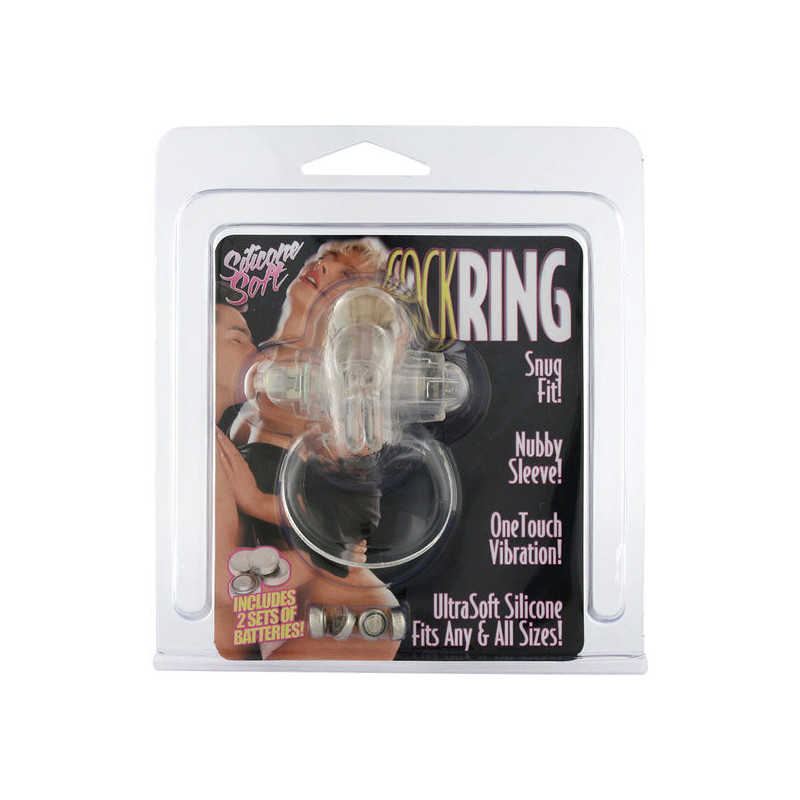 SEVEN CREATIONS - ANNEAU VIBRATEUR EN SILICONE TRANSPARENT