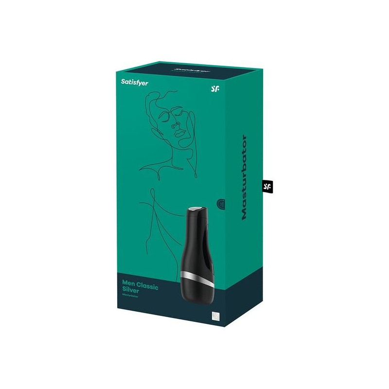SATISFYER - MASTURBATEUR HOMME CLASSIQUE ARGENT