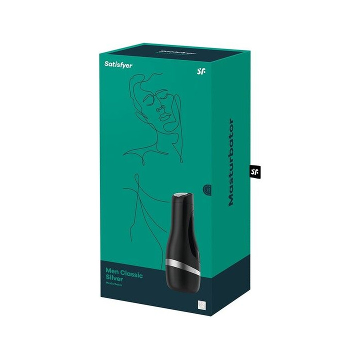 SATISFYER - MASTURBATEUR HOMME CLASSIQUE ARGENT