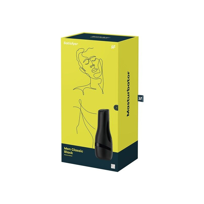 SATISFYER - MASTURBATEUR HOMME CLASSIQUE NOIR