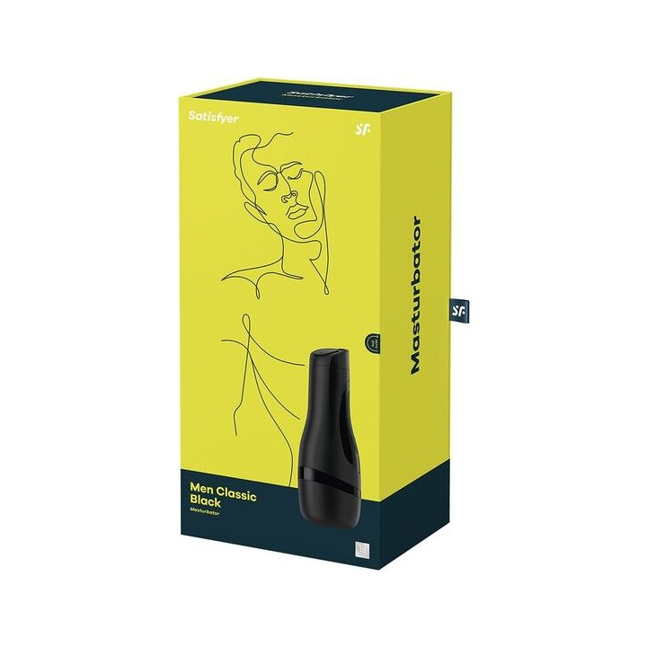 SATISFYER - MASTURBATEUR HOMME CLASSIQUE NOIR