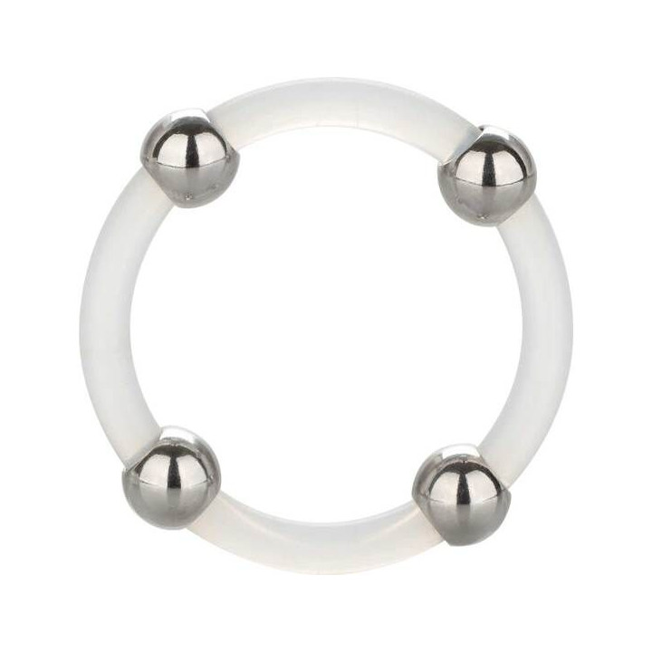 CALEXOTICS - BAGUE EN SILICONE PERLÉE ACIER L