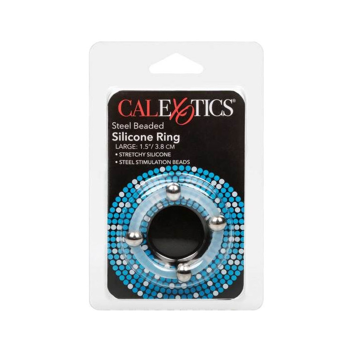 CALEXOTICS - BAGUE EN SILICONE PERLÉE ACIER L