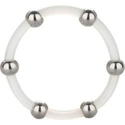CALEXOTICS - BAGUE EN SILICONE PERLÉE ACIER XL