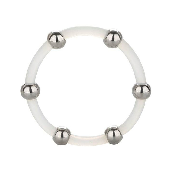 CALEXOTICS - BAGUE EN SILICONE PERLÉE ACIER XL