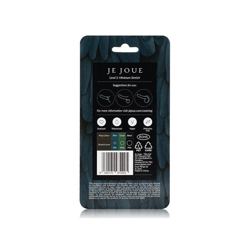 JE JOUE - BAGUE SILICONE BLEUE STRANGULATION MINIMUM