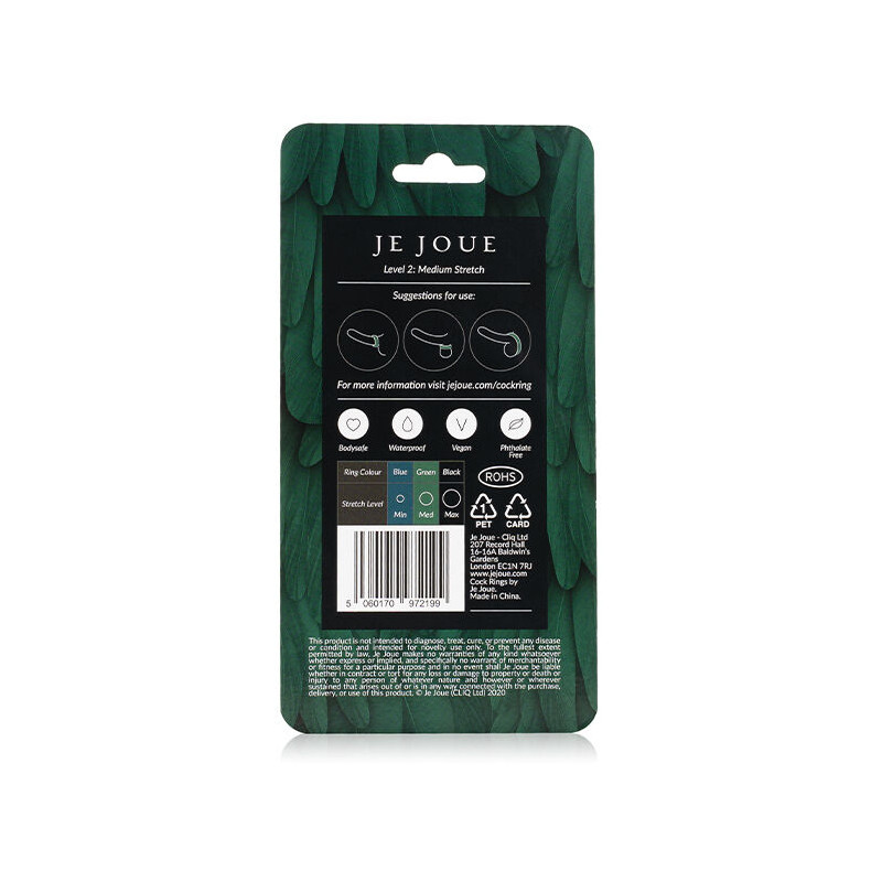 JE JOUE - BAGUE SILICONE VERTE CHOKE MOYEN
