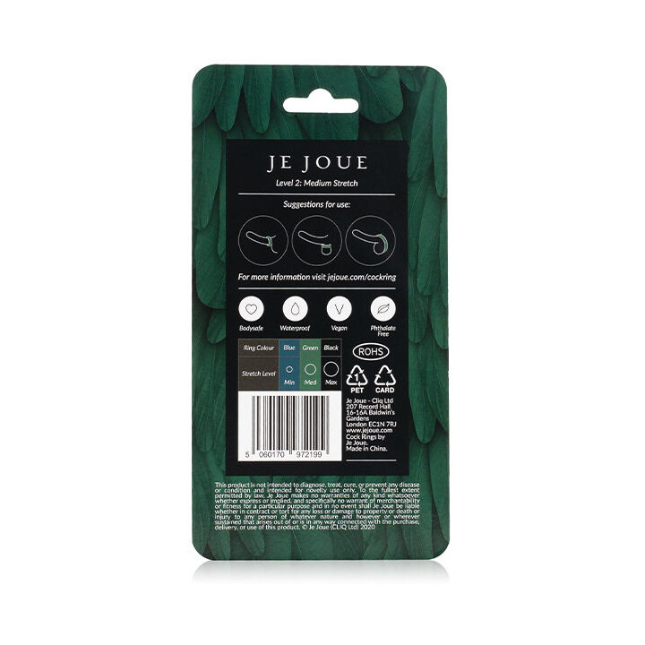 JE JOUE - BAGUE SILICONE VERTE CHOKE MOYEN