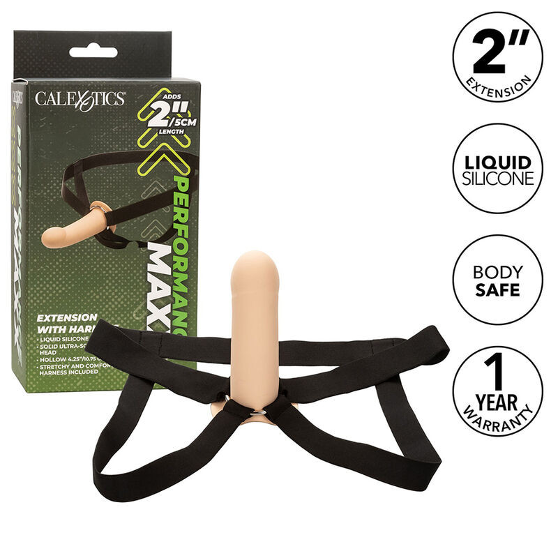 CALEXOTICS - EXTENSION PERFORMANCE MAXX AVEC HARNAIS PEAU CLAIRE
