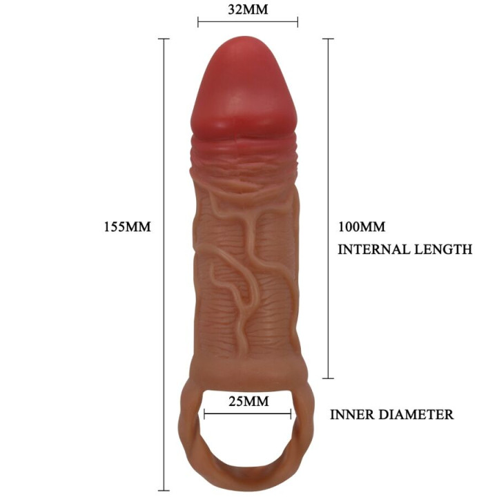 PRETTY LOVE - MANCHON PENIS PEIRRE 10 CM