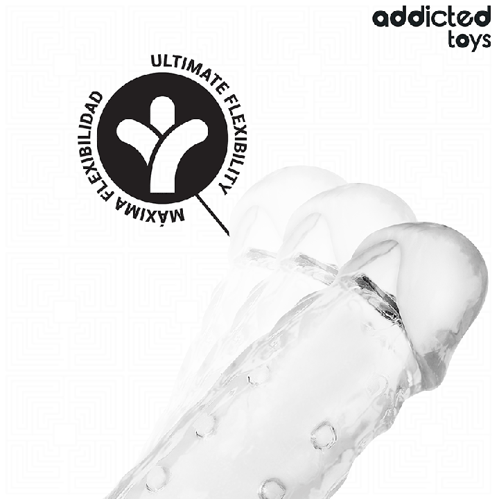 ADDICTED TOYS - GAINE PÉNIS TRANSPARENTE TAILLE M 27 CM