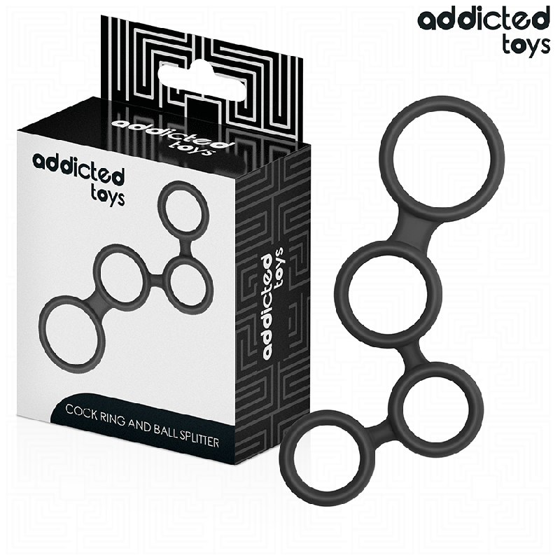 ADDICTED TOYS - ANNEAU PÉNIS AVEC SÉPARATEURS POUR TESTICULES
