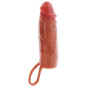 GET REAL - MANCHON PÉNIS EN SILICONE HYDRATANT CARAMEL 16 CM