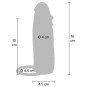 GET REAL - MANCHON PÉNIS EN SILICONE HYDRATANT CARAMEL 16 CM